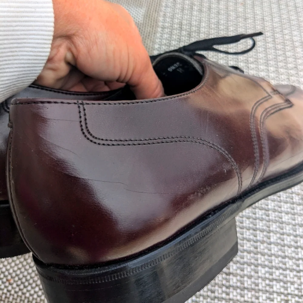 Vintage FLORSHEIM Burgundy Leather‎ Oxford Dress shoes size 9.5